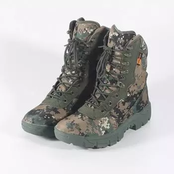Мужские походные ботинки для активного отдыха, модные спортивные, зеленые, камуфляжные, для бездорожья, нескользящие, износостойкие ботинки для снега 39 зелёный