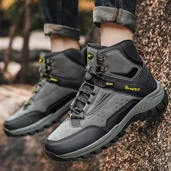 Мужские походные ботинки для горного пустынного скалолазания, классические кроссовки на платформе, высокие уличные ботинки, удобные треккинговые ботинки 39-47 39 коричневый