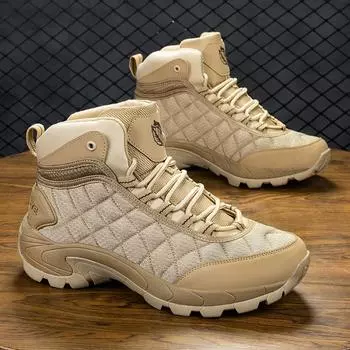 Мужские походные ботинки на платформе, повседневные кроссовки для активного отдыха, рабочие ботинки по щиколотку 40 темно-синий