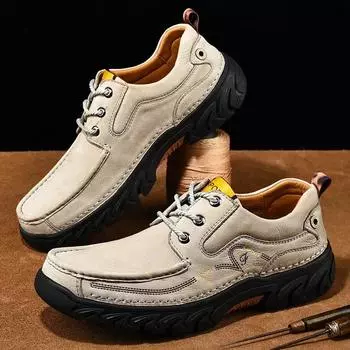 Мужские походные ботинки на шнуровке для активного отдыха на открытом воздухе повседневная обувь 39 чёрный