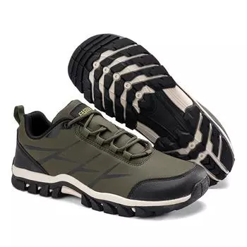 Мужские походные ботинки, низкие альпинистские ботинки, мужские черные повседневные уличные туфли, противоскользящие, большого размера EU: 39 зелёный