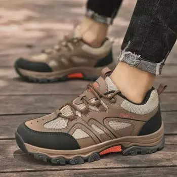 Мужские походные ботинки с нескользящей сеткой — повседневные, универсальные, модные и безопасные для скалолазания и работы на открытом воздухе. 44 армия зеленый