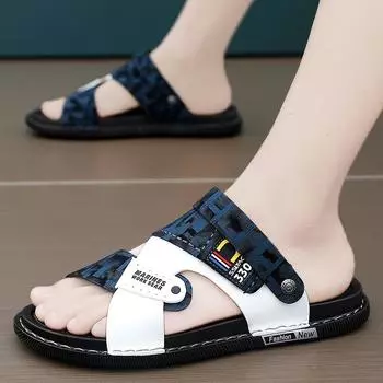 Мужские походные сандалии из кожи для активного отдыха на открытом воздухе, летние серые, широкие, синяя, пляжная обувь, большие размеры, открытый носок, большие размеры EU:39 серый