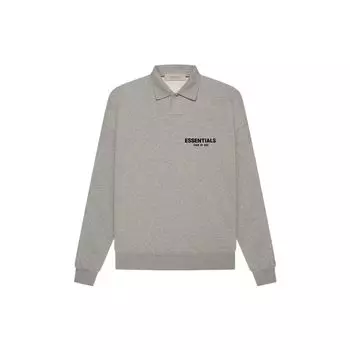 Мужские поло с длинным рукавом Fear of God Essentials SS22 темно-овсяные FOG-SS22-522 L