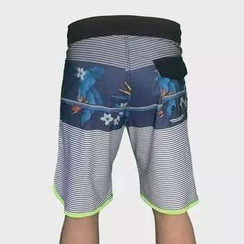 Мужские полосатые быстросохнущие пляжные шорты для серфинга 30
