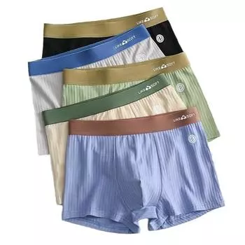 Мужские полосатые трусы-боксеры нижнее белье Homme U Convex Shorts Нижнее белье Боксеры-шорты Боксеры Сексуальные трусы XL чёрный