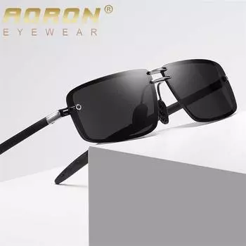 Мужские поляризационные солнцезащитные очки классического дизайна с металлической оправой, спортивные очки на открытом воздухе, антибликовые очки для вождения UV400