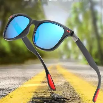 Мужские поляризационные солнцезащитные очки, летние женские модные квадратные мужские солнцезащитные очки, винтажные очки для вождения и рыбалки, спортивные оттенки UV400 Polarized light lens