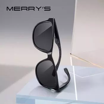 Мужские поляризационные солнцезащитные очки MERRYS DESIGN для вождения, спорта на открытом воздухе, серия TR90, защита UV400 S3010 чёрный