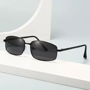 Мужские поляризационные солнцезащитные очки в винтажном дизайне, модные черные очки для вождения и рыбалки, UV400, антибликовые солнцезащитные очки чёрный