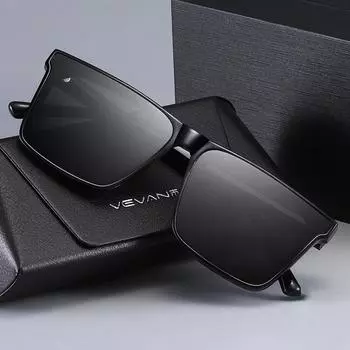 Мужские поляризованные солнцезащитные очки, одиночные очки в коробке, меняющие цвет для езды на открытом воздухе, солнцезащитные очки с защитой от ультрафиолета