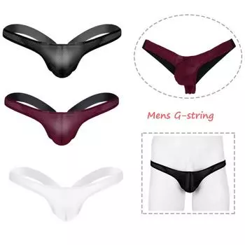 Мужские полые дышащие эластичные открытые трусики-бикини с открытой спиной, стринги, нижнее белье S