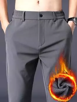 Мужские повседневные бархатные деловые брюки осень/зима 33 синий