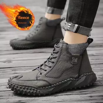 Мужские повседневные ботинки Martin из теплого бархата весна/осень 2024 года с высоким берцем 41