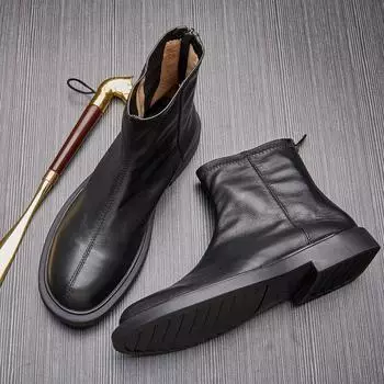 Мужские повседневные ботинки Martin средней высоты из натуральной кожи с бархатной подкладкой — модный универсальный дизайн для весны и осени 47