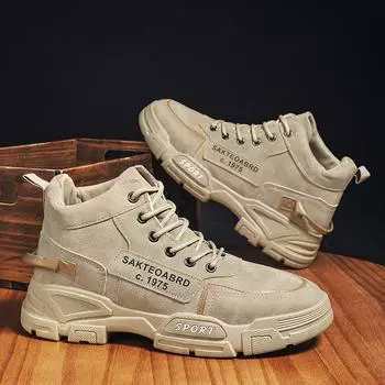 Мужские повседневные ботинки с мягкой подошвой, противоскользящие, рабочие, уличные ботинки Four Seasons, студенческие, спортивные, модные, молодежные, универсальные, модные ботинки 39