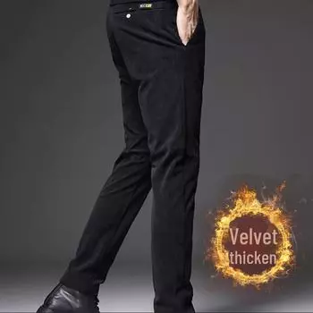 Мужские повседневные брюки Boao из бархата, осень 2024 года — модные, универсальные, прямые 32