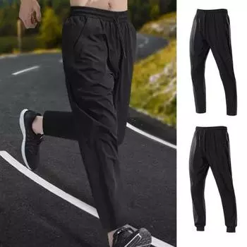 Мужские повседневные брюки, брюки для бега, спортивная одежда, спортивные штаны для бега, дышащие брюки с карманами, быстросохнущий тонкий спортивный костюм, эластичные брюки для фитнеса и спортзала M