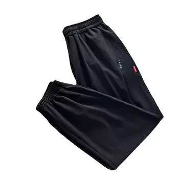 Мужские повседневные брюки, легкие и крутые однотонные универсальные быстросохнущие брюки из ледяного шелка XXXXL