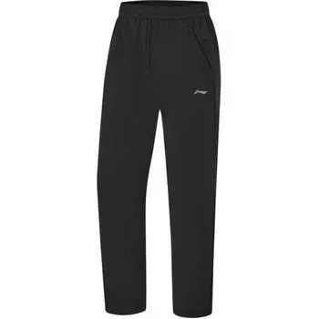 Мужские повседневные брюки Li Ning Fitness Series, однотонные, со средней посадкой, на шнурке, удобные, дышащие, универсальные, из флиса, теплые, прямые, AKLTA59-1 3XL