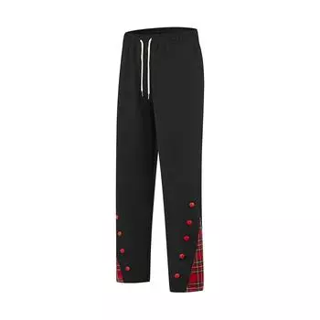 Мужские повседневные брюки Модные брюки с лямками Спортивные спортивные штаны Four Seasons Tide Simple Щедрая мужская одежда Удобная повседневная S красный