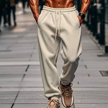 Мужские повседневные брюки осень-зима флисовые однотонные модные санитарные брюки подходят для занятий спортом на открытом воздухе брюки мужские S светло-серый