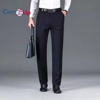 Мужские повседневные брюки прямого кроя цвета хаки с плоской талией, без утюга 29 серый