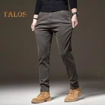 Мужские повседневные брюки прямого кроя, однотонные, с карманами, застежкой-молнией, гладкие, быстросохнущие, для улицы, длинные брюки 30 чёрный