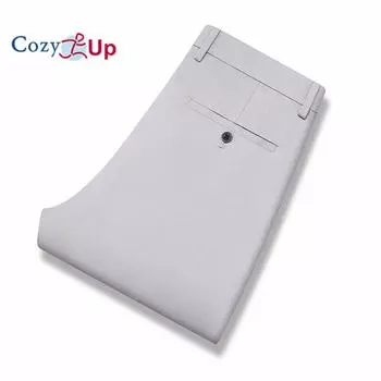 Мужские повседневные брюки прямого кроя премиум-класса цвета хаки без железа с плоской передней частью и гибкой талией Cozy Up 29 чёрный