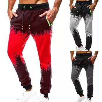 Мужские повседневные брюки с завязками Мужские брюки с градиентным принтом L