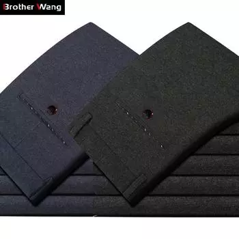 Мужские повседневные брюки Sanded, деловые, классические, облегающие брюки 40 хаки