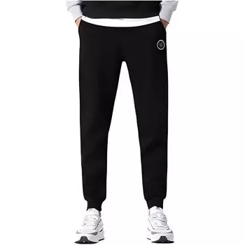 Мужские повседневные брюки свободного кроя с манжетами Li Ning Wade Series, черные YKLU323-1 L