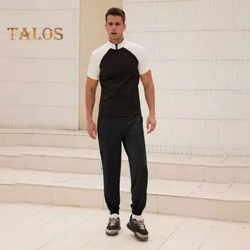 Мужские повседневные брюки, свободные боковые карманы, эластичный пояс, застежка на пуговицы сбоку, однотонные спортивные штаны для занятий спортом и пляжного отдыха, длинные брюки M чёрный