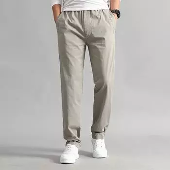 Мужские повседневные брюки, свободные прямые широкие брюки, мужские новые уличные брюки в стиле ретро, скейтборд, нейтральные брюки, модные однотонные брюки 6XL чёрный