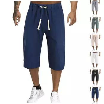 Мужские повседневные цветные уличные карманные пляжные рабочие брюки, пляжные шорты, брюки XL