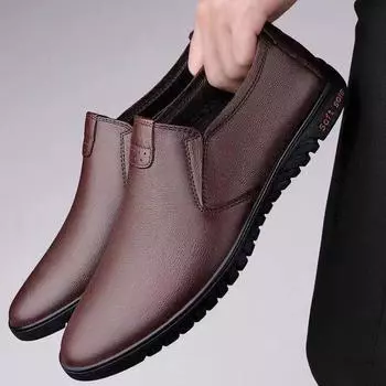 Мужские повседневные деловые кожаные туфли, модные оксфорды с мягкой подошвой, мужские свадебные деловые туфли для офиса, туфли без застежек, туфли на плоской подошве для отдыха на природе 39