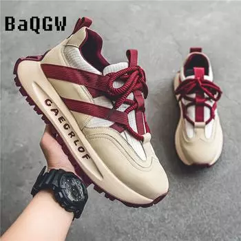 Мужские повседневные дизайнерские кроссовки с цветными блоками, модные роскошные массивные кроссовки, дышащая обувь для ходьбы, спортивная обувь для тенниса 39