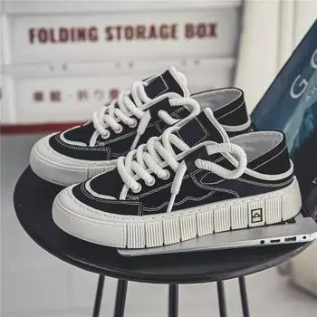 Мужские повседневные дышащие парусиновые туфли без застежек 2024 года 42