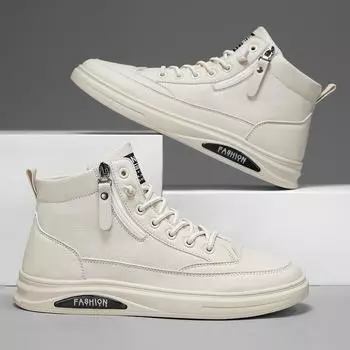 Мужские повседневные кожаные ботинки для отдыха на весну и осень, ботинки средней длины, мягкая подошва, удобные, плоские, модные, универсальные, трендовые ботинки 39