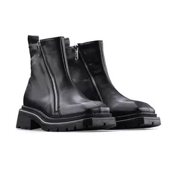 Мужские повседневные кожаные ботинки, высококачественные туфли для отдыха, удобные внутри, ручная работа, модные туфли дерби, размер 38-44 38 чёрный