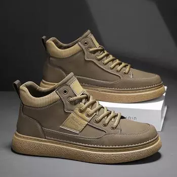 Мужские повседневные кожаные дизайнерские ботильоны на плоской подошве, модные уличные туфли-оксфорды на шнуровке, удобные нескользящие дизайнерские спортивные туфли для ходьбы 39 чёрный