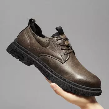 Мужские повседневные кожаные кроссовки из натуральной кожи Мужская вулканизированная обувь Удобная мужская повседневная обувь Удобная мужская обувь для скейтборда 38