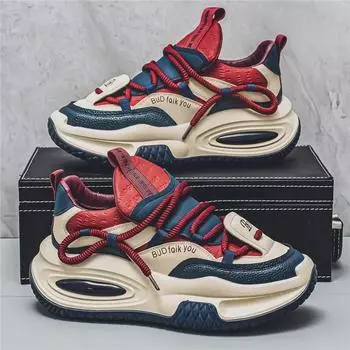 Мужские повседневные кожаные кроссовки с толстой подошвой 42 Standard