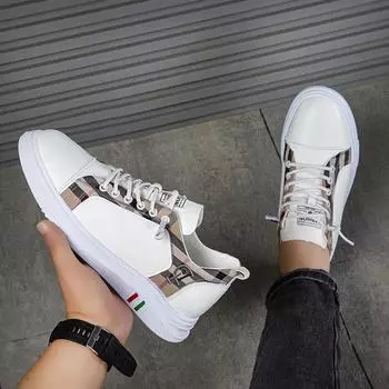 Мужские повседневные кожаные туфли для серфинга, модные европейские универсальные белые туфли с мягкой подошвой, удобные, дышащие, подходящие по цвету, трендовые мужские туфли 38 белый