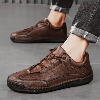 Мужские повседневные кожаные туфли ручной работы из мягкой кожи, нескользящие мужские кроссовки в винтажном стиле, удобная рабочая обувь большого размера 38 белый