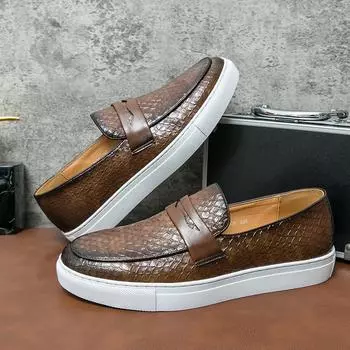 Мужские повседневные кожаные туфли ручной работы, мокасины без застежек, уличные туфли для мужчин, туфли на плоской подошве, для отдыха, прогулок, вождения, мокасины 38 чёрный