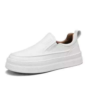 Мужские повседневные кожаные туфли с толстой подошвой, итальянские мягкие мужские мокасины, мокасины ручной работы, дышащие туфли-лодочки без застежек, балетки с подъемом 39