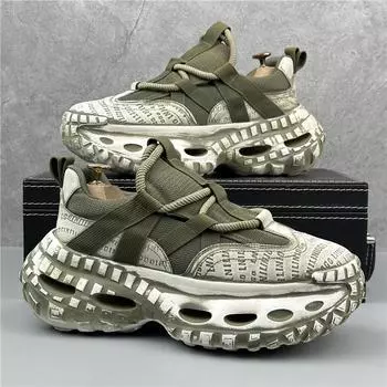 Мужские повседневные кроссовки для активного отдыха, дышащие кроссовки, легкие нескользящие кроссовки для студентов, мягкая подошва, утолщенная мужская спортивная обувь 38 чёрный