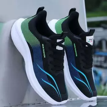 Мужские повседневные кроссовки для бега, дышащая мужская повседневная обувь, модная обувь, теннисные туфли для мужчин и взрослых, обувь для отдыха для мужчин и женщин 36 чёрный