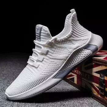 Мужские повседневные кроссовки для бега, дышащая спортивная обувь для активного отдыха, мужская легкая повседневная обувь с эластичной мягкой подошвой для тренировок 39 чёрный